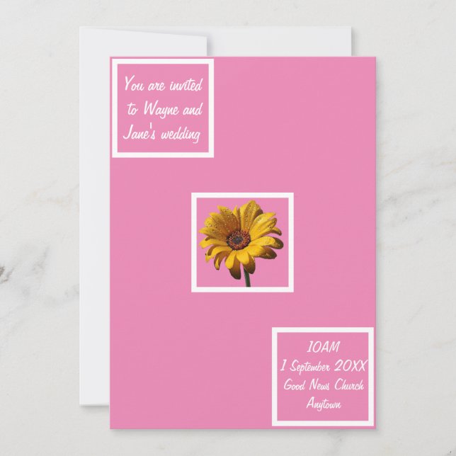 Dew Drots Daisy Bröllop Inbjudningar (Framsida)