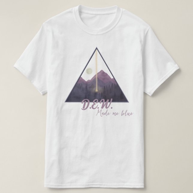 Dew gjorde mig blå t shirt (Design framsida)