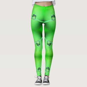 Dew Mönster med nyans och Grönt Lime-skuggor Leggings