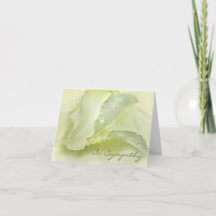 Dew on Ivory Petals Sympathy CondolCard Kort