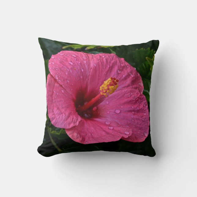Dewdroppe Hibiscus Pillow Kudde (Framsida)