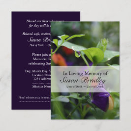 Dewdroppe Pansy Firande of Life-inbjudan Inbjudningar