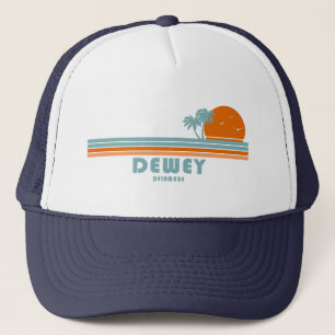Dewey Beach Delaware Sol Handflatan Träd Keps