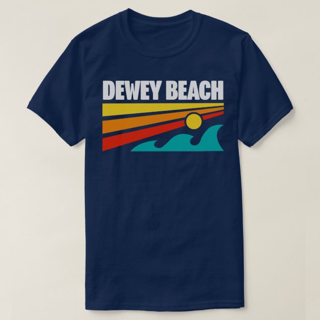 Dewey Beach Delaware Souvenir Delaware Beacher T Shirt (Design framsida)