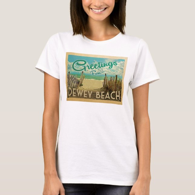 Dewey Beach Vintage resor T Shirt (Framsida)