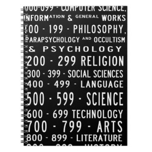 Dewey decimal- anteckningsbok