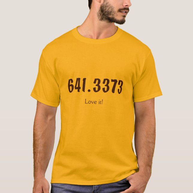 Dewey decimal- kaffeskjorta t shirt (Framsida)