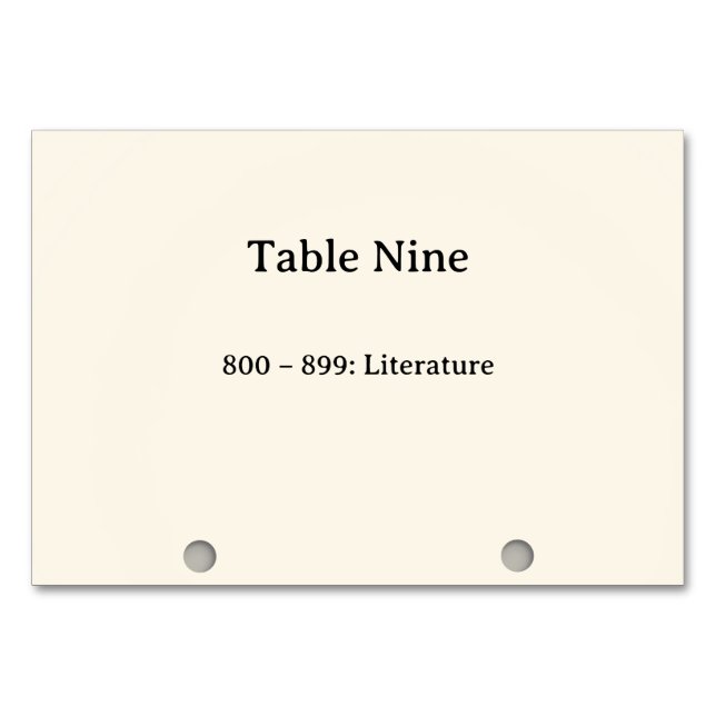 Dewey Decimal System Kortkatalog Bordnummer Bordsnummer (Framsidan)