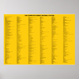 Dewey det decimal- systemet vid singel numrerar poster