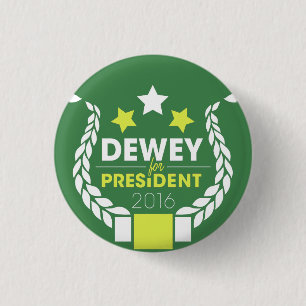 Dewey för president knäppas knapp