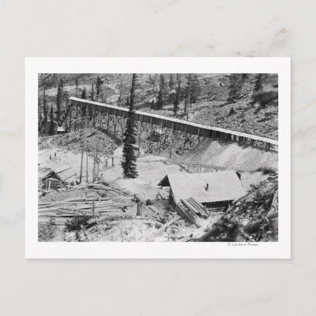 Dewey Guld Mine på Thunder Mountain, Idaho Vykort (Framsida)