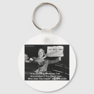 Dewey Slår Truman Roliga Gåvor Tees Knappar Etc Nyckelring