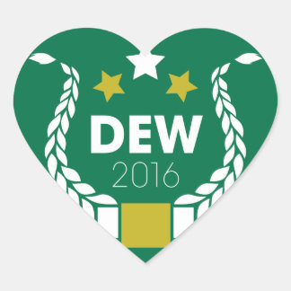 Dewey Stickers - <3 Hjärtformat Klistermärke