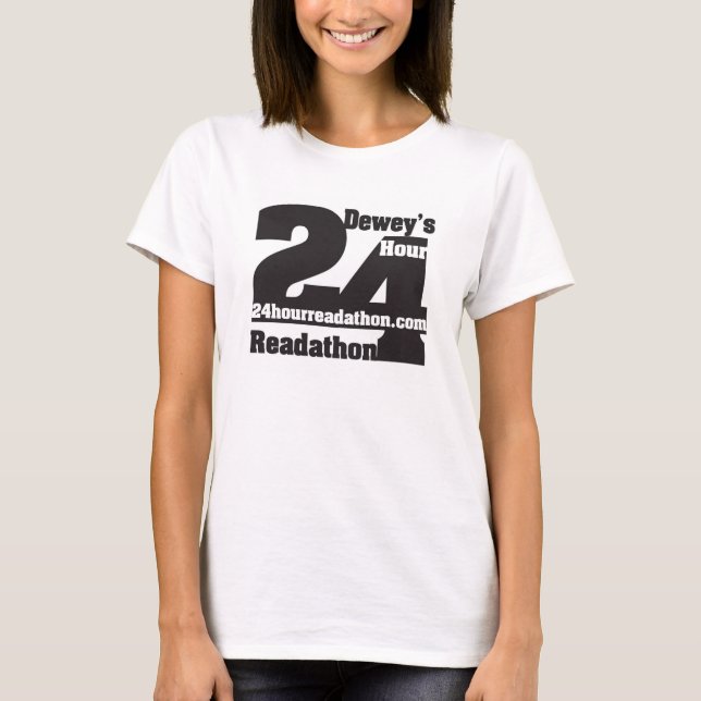 Deweys 24 timmeReadathon T-tröja T-shirt (Framsida)