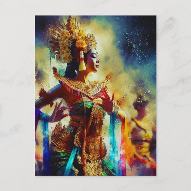 Dewi Tari (Dance Goddess) Helg Vykort (Framsida)
