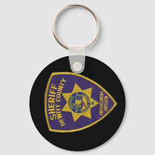 Dewitt County sheriffavdelning lappar Nyckelring