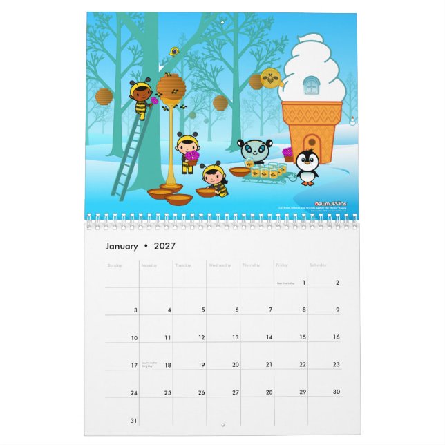 Dewmuffins 2010 kalender (Jan 2027)