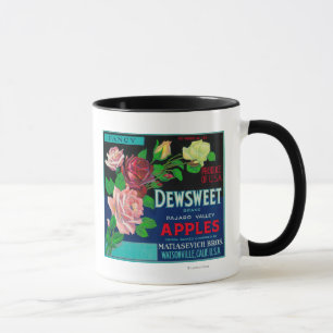 Dewsweet Apple låda LabelWatsonville, CA Mugg