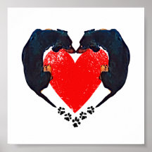 Dex Art-utskrift för "Puppy Kärlek"