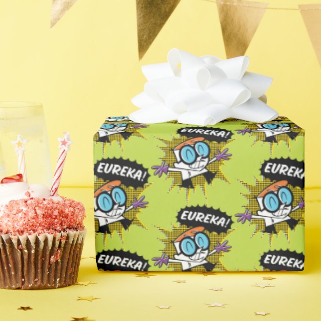 Dexter "Eureka!" Bildtext för raster Presentpapper (Födelsedagsfest)