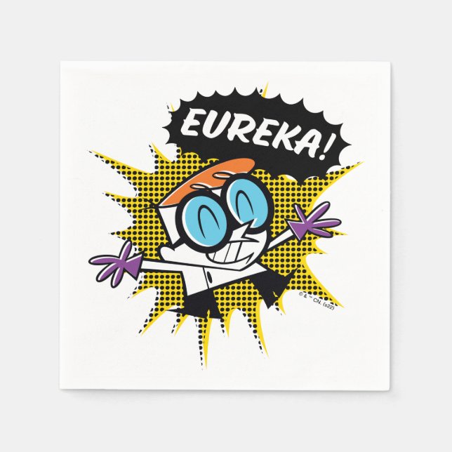 Dexter "Eureka!" Halftone Callout Graphic Pappersservett (Framsidan)