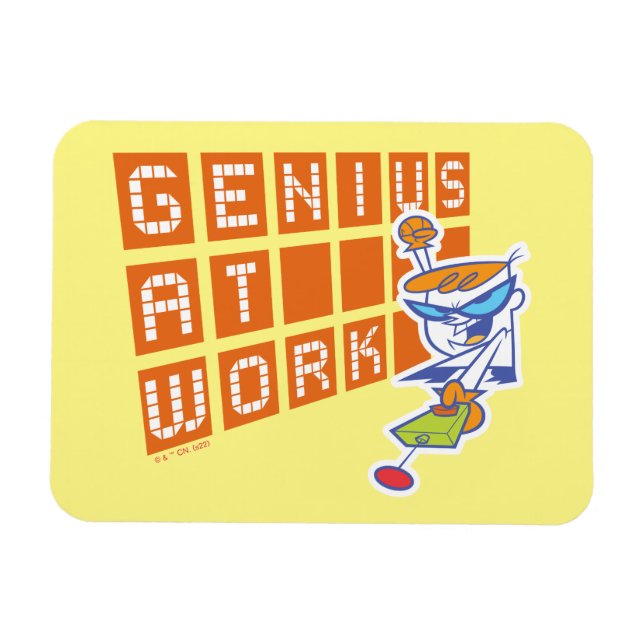 Dexter "Genius at Work" Magnet (Horisontell)