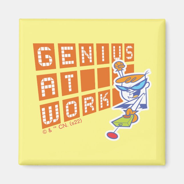 Dexter "Genius at Work" Magnet (Framsidan)