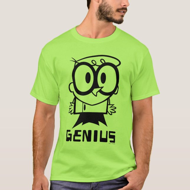 Dexter "Genius" dispositionsgrafik T Shirt (Framsida)