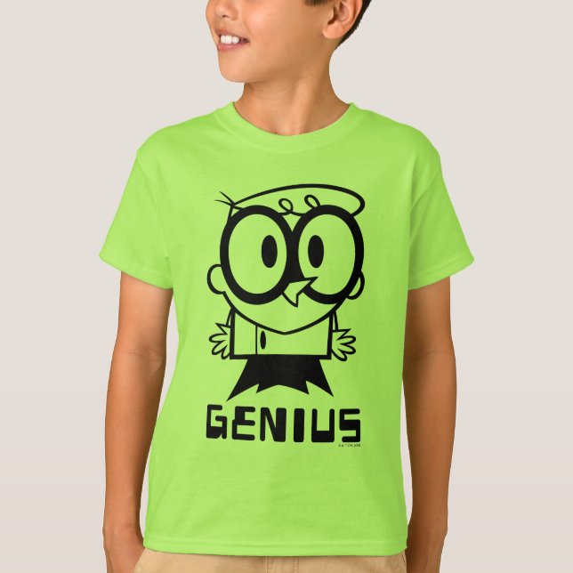 Dexter "Genius" dispositionsgrafik T Shirt (Framsida)