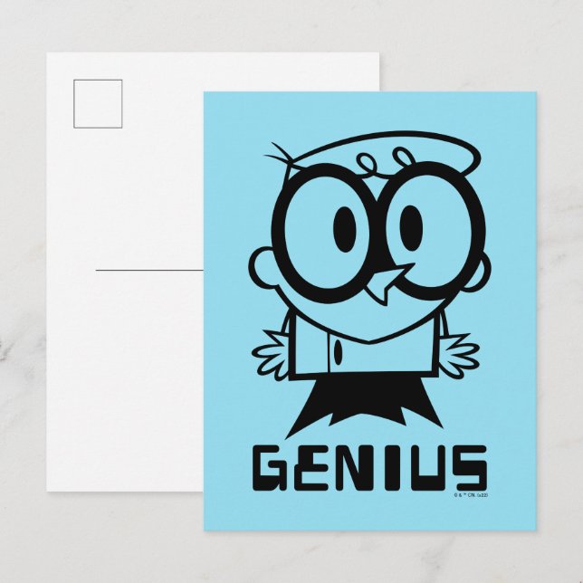Dexter "Genius" dispositionsgrafik Vykort (Fram/baksida)