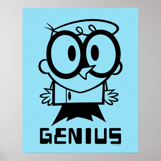 Dexter "Genius" Outline Graphic Poster (Framsidan)