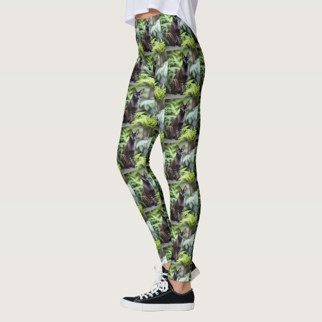Dexter the Black Siamese Cat, Dam Leggings (Vänster)