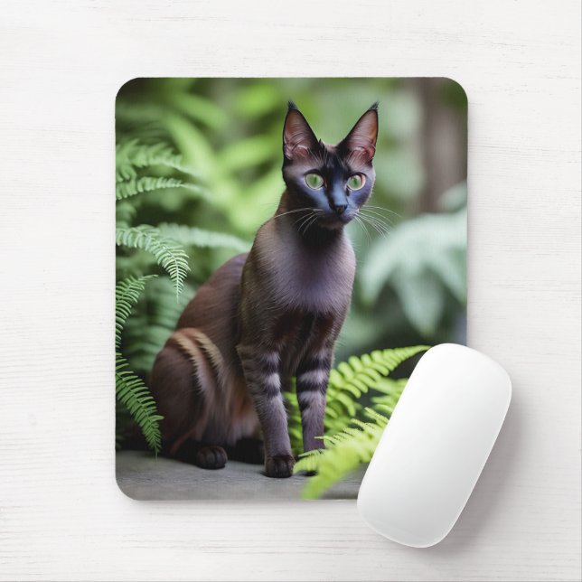 Dexter the Black Siamese Cat, Mousepad Musmatta (Med mus)
