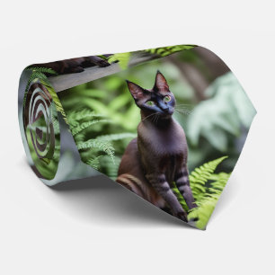 Dexter the Black Siamese Cat, Neck Tie Slips