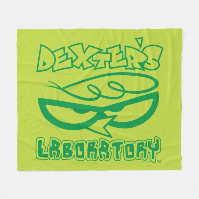 Dexters Laboratory Ansikte Logotyp Fleecefilt (Framsidan (Horisontell))