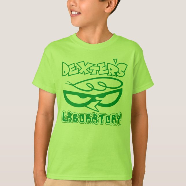 Dexters Laboratory Ansikte Logotyp T Shirt (Framsida)