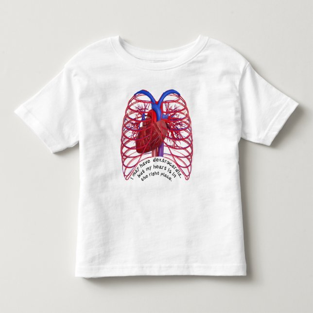 Dextrocardia skämt  t shirt (Framsida)