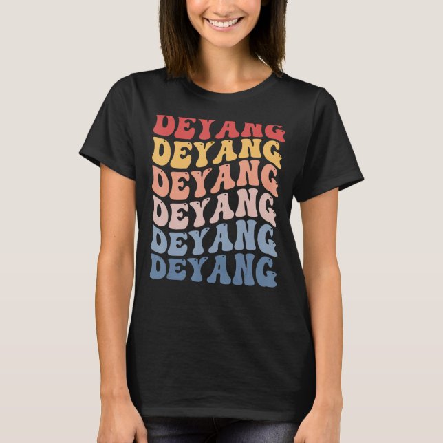 Deyang City Groovy Retro T Shirt (Framsida)
