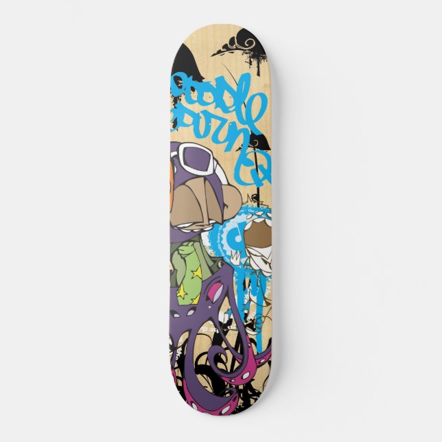 Dezeinswell "följedel 4", skateboard bräda 20 cm (Framsida)