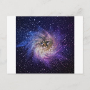 Deziz World Namnteckning Lila Nebula Photo Vykort