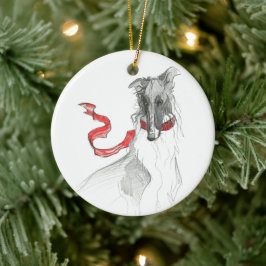 Dezzoi Scott Russian Red Borzoi jul Ornament