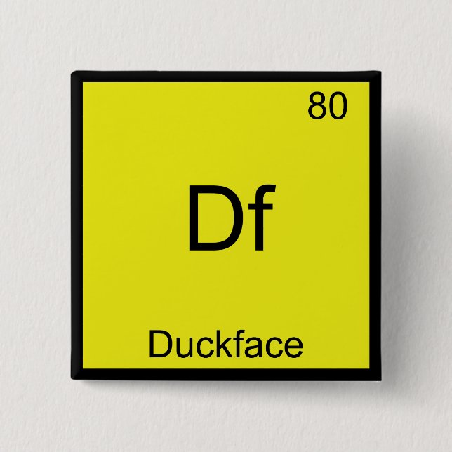 Df - Ankansikte Elementsymbol Meme Rolig Kemi Knapp (Framsida)