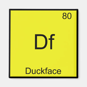 Df - Ankansikte Elementsymbol Meme Rolig Kemi Magnet