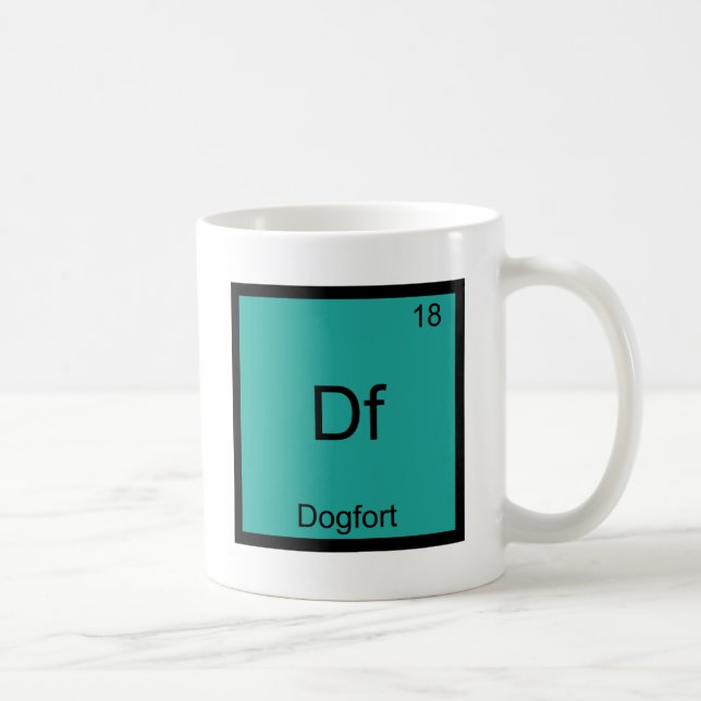 Df - Dogfort Roligt Kemisymbol T-Shirt Kaffemugg (Höger)