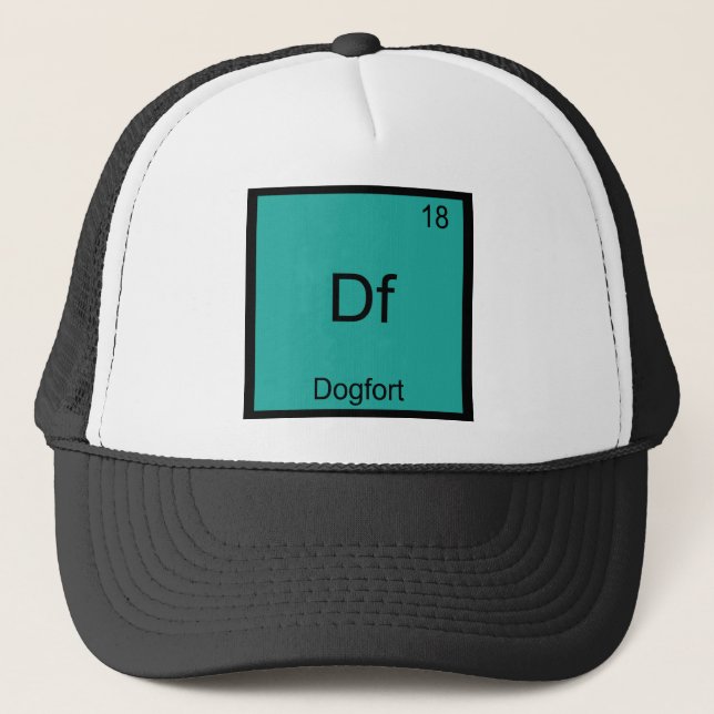 Df - Dogfort Roligt Kemisymbol T-Shirt Truckerkeps (Framsida)