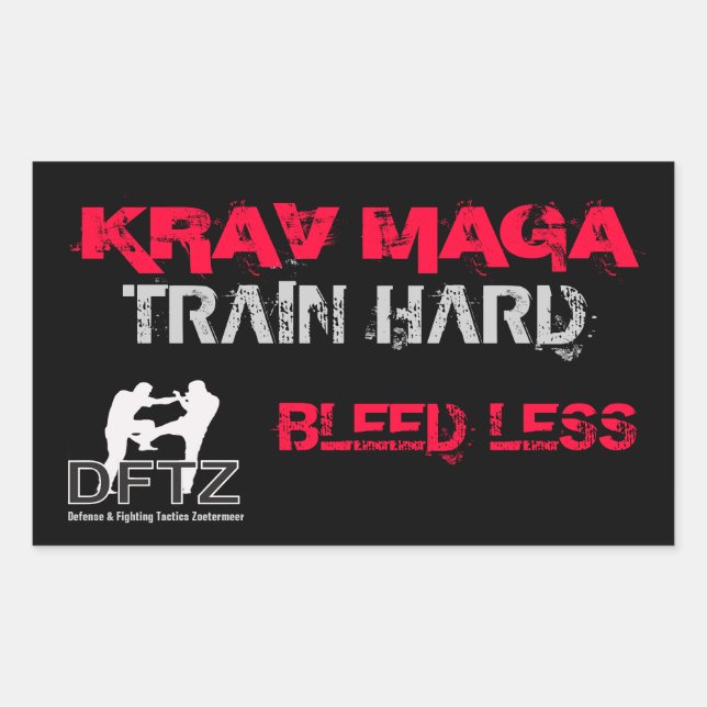 DFTZ STICKER KRAV MAGA REKTANGULÄRT KLISTERMÄRKE (Framsida)