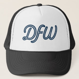DFW Dallas Fort Worth Script Logotyp - Texas Airpo Keps
