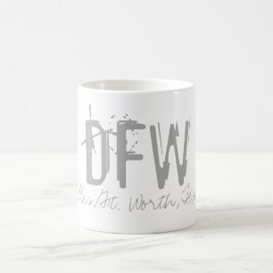 DFW Dallas/Ft.Worth Flygplatstyp Kaffemugg