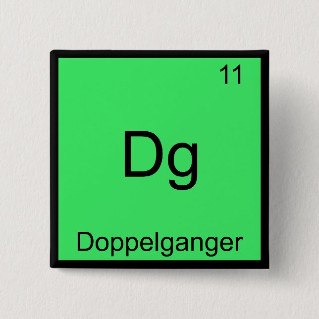 Dg - Doppelganger Funny Chemistry Inslag-symbol Knapp (Framsida)