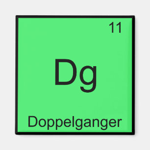 Dg - Dubblett Roligt Kemiskt Elemente Symbol Magnet